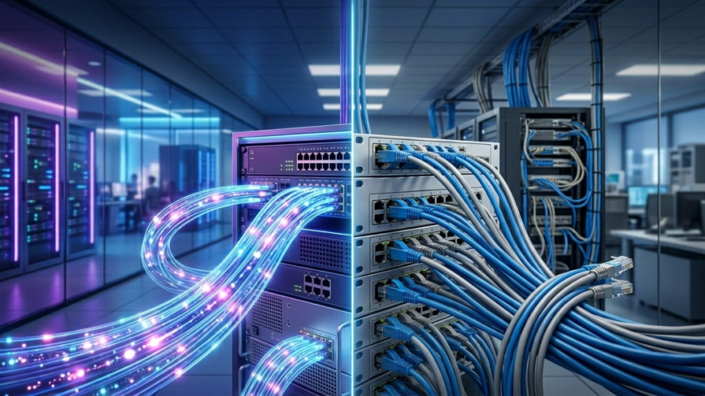 Fibra Óptica vs Cabo UTP